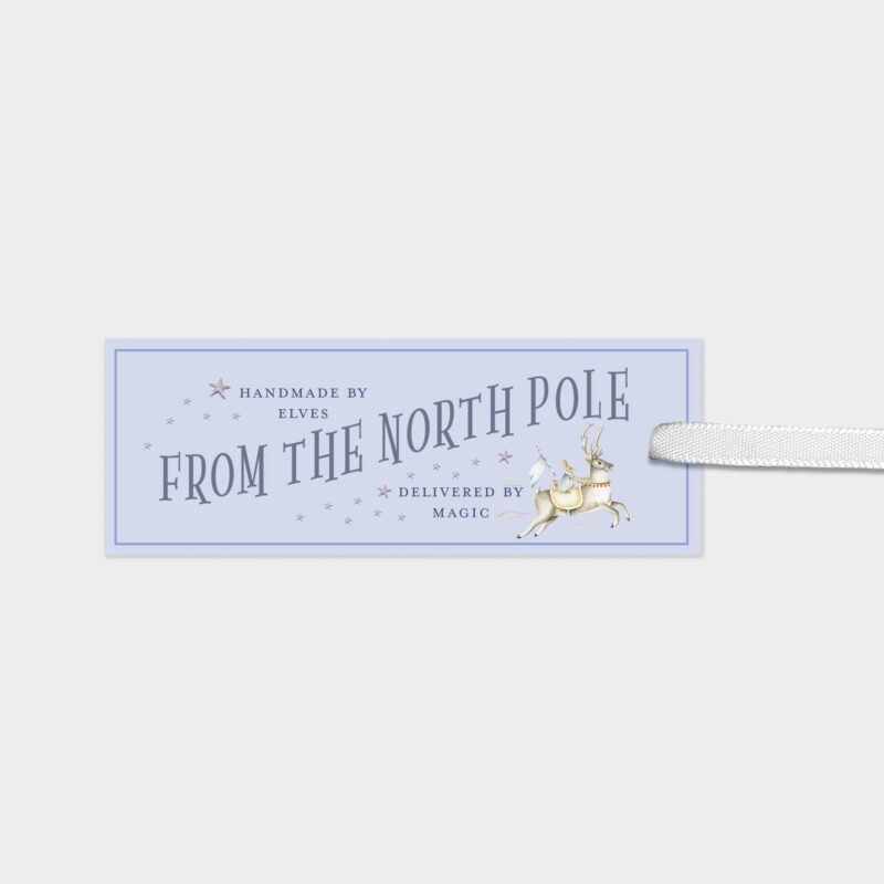 North Pole Christmas gift tags