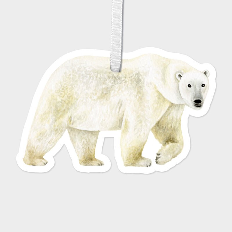 Snowball the Polar Bear Christmas gift tag