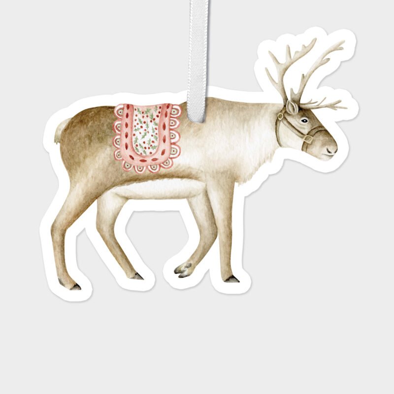 Chief Reindeer Christmas gift tag